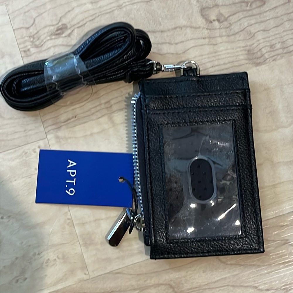 NWT APT. 9 Black Crossbody Card Holder